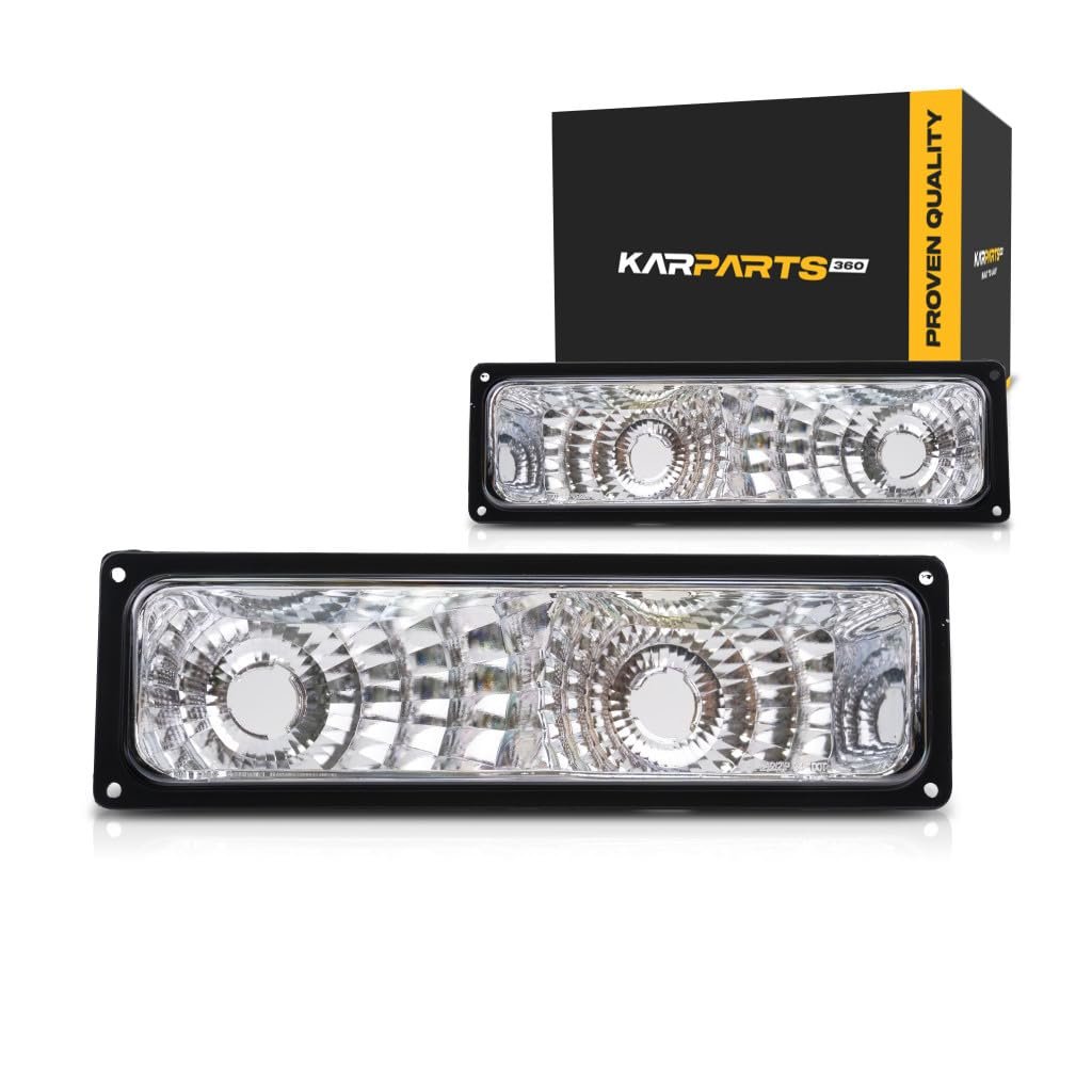 Chevy Gmc C K 2010 Truck 1994-2002 Parking Signal Light Diamond Design Gray Bezel Pair Driver And Passenger Side Gm2811104