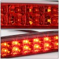 Auto Dynasty Red Rear Led Third Brake Cargo Reverse Light And 5pcs Black Housing Blue Cab Roof Top Lamps Compatible With F250