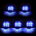 Auto Dynasty Red Rear Led Third Brake Cargo Reverse Light And 5pcs Black Housing Blue Cab Roof Top Lamps Compatible With F250