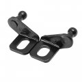 X Autohaux 1 Pair 10mm Car Ball Studs Mounting Brackets Black For Gas Struts Shocks 42x35x21mm