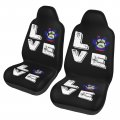 Love Paw Belize Flag Car Front Seat Covers Set Of 2 Washable Breathable Vehicle Cushion Protector For Sedan Truck Automotive