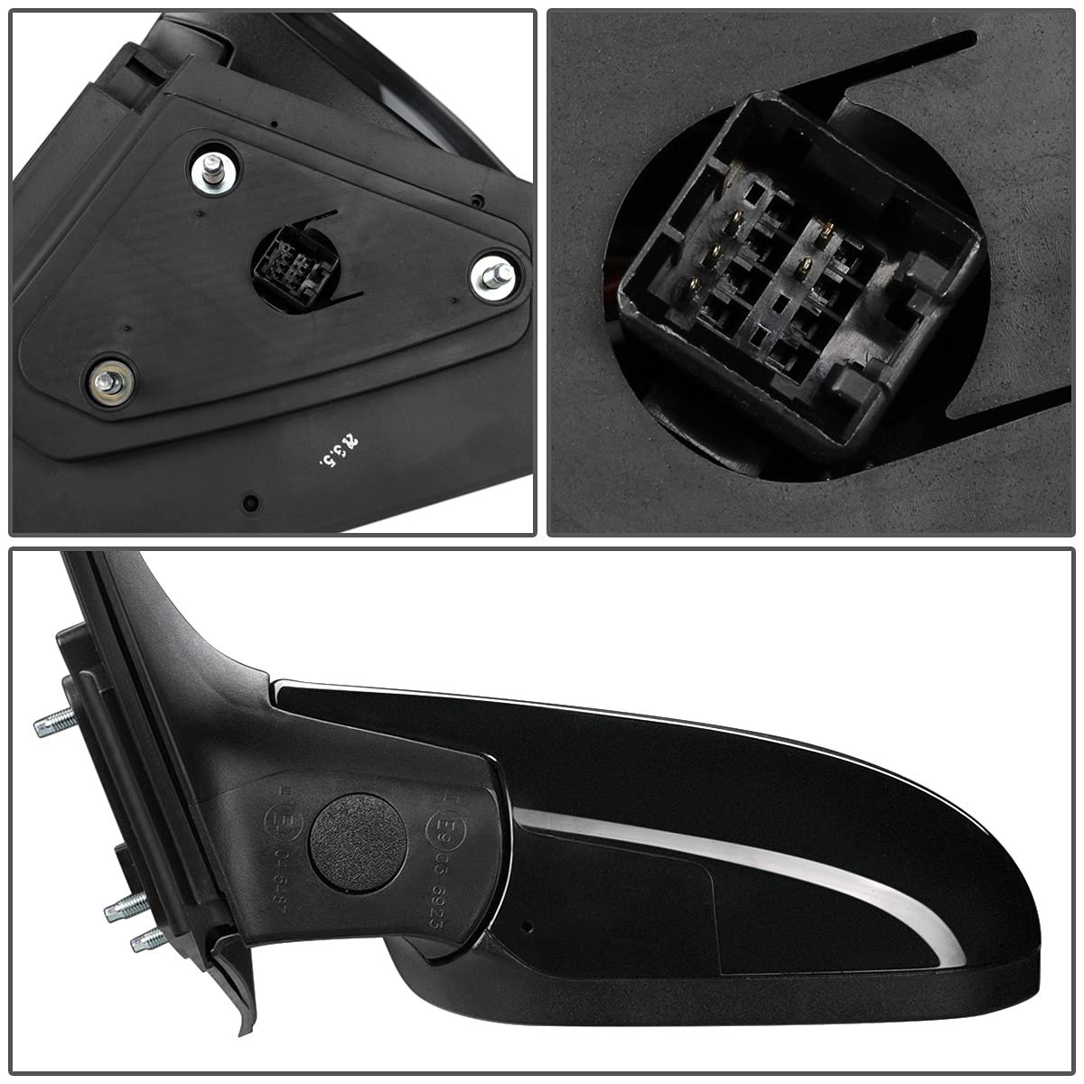 Auto Dynasty Hy1320197 Factory Style Driver Left Side Mirror Manual Folding Power Adjust Heated Glass For Elantra 09-12 Paint