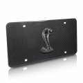 Ipick Image Ford Mustang Cobra 3d Heavy-metal Logo On 100 Real Black Carbon Fiber License Plate