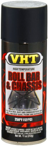 Vht Sp671-6 Pk Satin Black High Temperature Roll Bar And Chassis Paint 11 Oz Aerosol Case Of 6