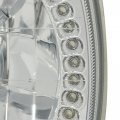 Auto Dynasty Set Of 2pcs 7x6 Inch Glass Lens Bult-in Led Chrome Housing Projector Headlight Lamps 