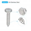 Uxcell Hex Head Lag Screws Bolts 50pcs 1 4 X 1-1 304 Stainless Steel Partial Thread Wood