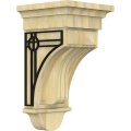 Ekena Millwork Cor06x06x12raosblrw Raised Fluting Wood Corbels Rubberwood 