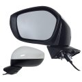 Spieg Driver Side Mirror For 2022-2025 Honda Civic Power Adjustment Non-heated Manual Fold Painted White 3 Pins Left Ho1320350 