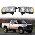 Labwork Headlight Assembly Replacement For Dodge Ram 1500 2500 3500 1994-2002 Headlights Set Driver I Passenger Side
