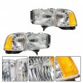 Labwork Headlight Assembly Replacement For Dodge Ram 1500 2500 3500 1994-2002 Headlights Set Driver I Passenger Side