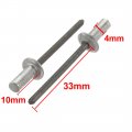 Uxcell 4mmx10mm Aluminum Round Dome Head Closed End Blind Rivets Fastener 100pcs