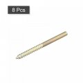 Uxcell M6x80mm Hanger Bolts 8pcs Double Ended Thread Dowel Screws For Wood Furniture