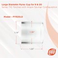 Sa A Large Diameter Fused Quartz Cup For 9 20 Series Tig Torches With Argon-saving Configuration 2-pack