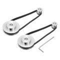 2 Set Gt-2 Synchronous Wheel 20 60 Teeth 8mm Bore Aluminum Alloy Timing Pulley With 2pcs Length 280mm Width 6mm Belt For 3d 