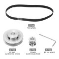 2 Set Gt-2 Synchronous Wheel 20 60 Teeth 8mm Bore Aluminum Alloy Timing Pulley With 2pcs Length 280mm Width 6mm Belt For 3d