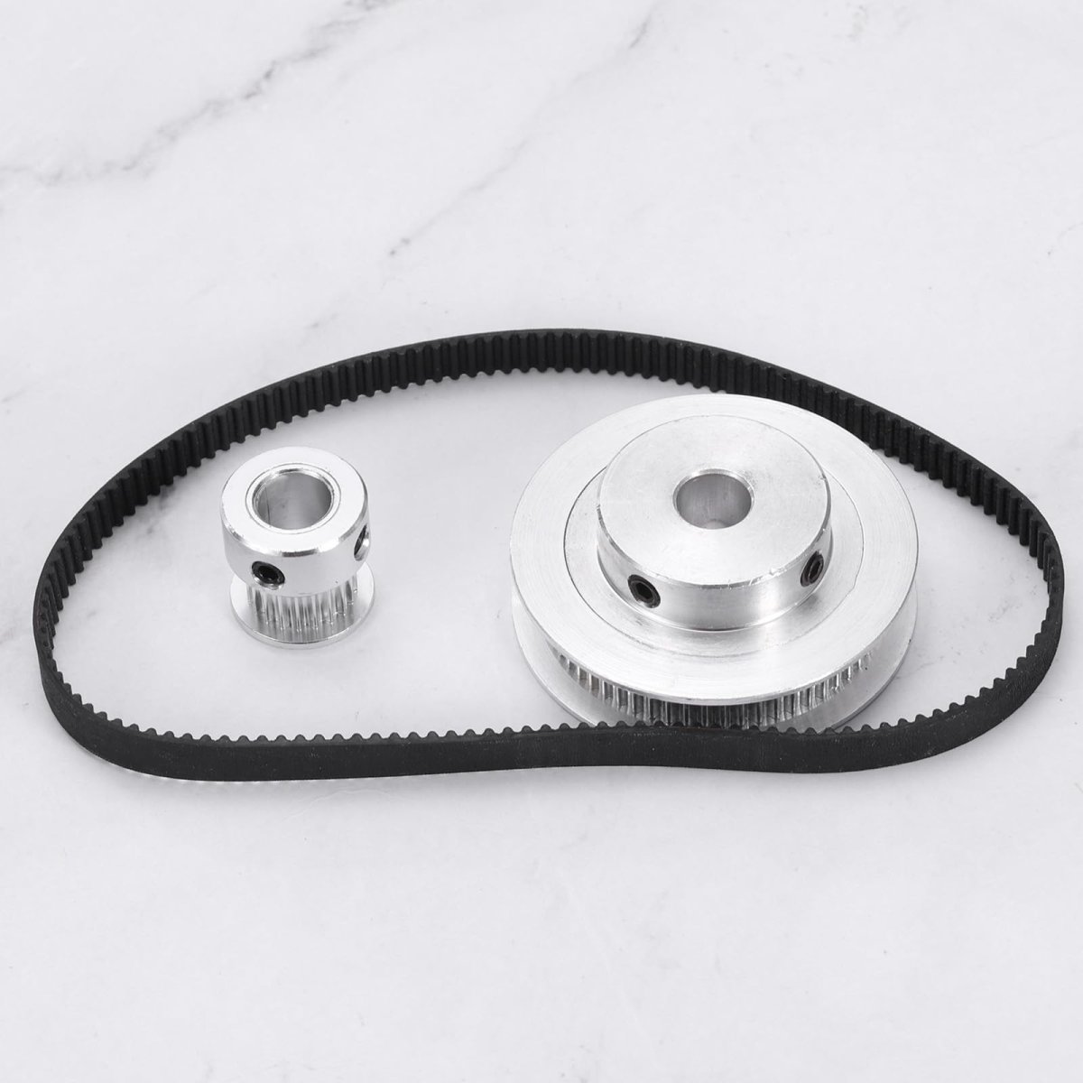 2 Set Gt-2 Synchronous Wheel 20 60 Teeth 8mm Bore Aluminum Alloy Timing Pulley With 2pcs Length 280mm Width 6mm Belt For 3d