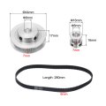 2 Set Gt-2 Synchronous Wheel 20 60 Teeth 8mm Bore Aluminum Alloy Timing Pulley With 2pcs Length 280mm Width 6mm Belt For 3d