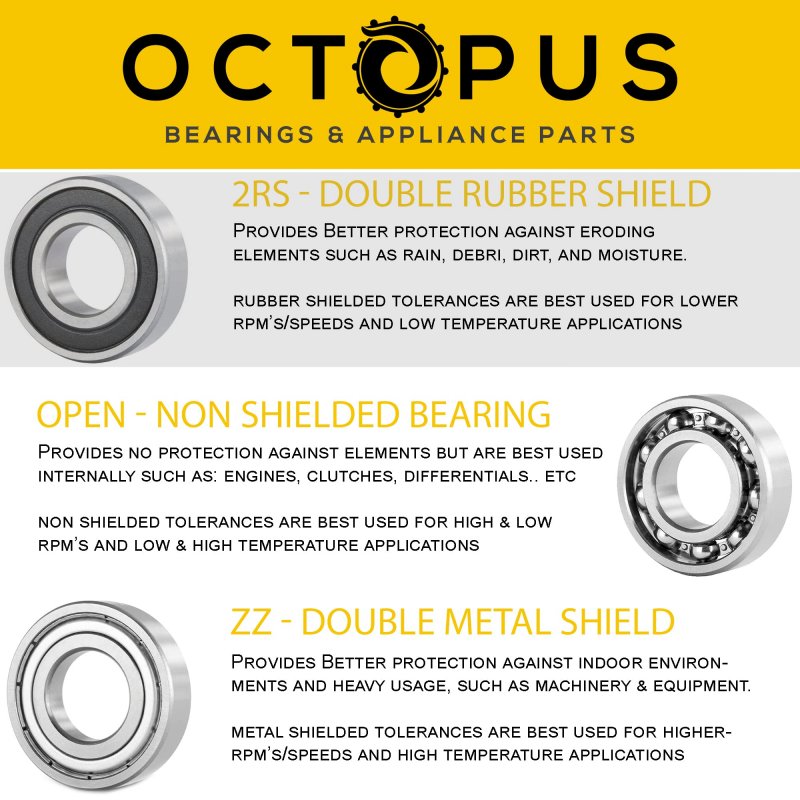Octopus For Washer Tub Bearings Kit Replacement W10435302 W10447783