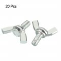Uxcell Butterfly Wing Thumb Hand Screws Bolts M5x10mm 0 8mm Pitch Carbon Steel 20pcs