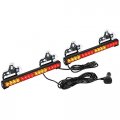 Emergency Flashing Led Traffic Advisor Strobe Light Bar 32 With 26 Flash Patterns Amber Red Interior Safety Warning Lights 2x16 