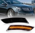 Nslumo Amber Led Side Marker Lights For 2013-2017 Cadillac Xts Smoke Lens Front Bumper Lamps Oem Replacement