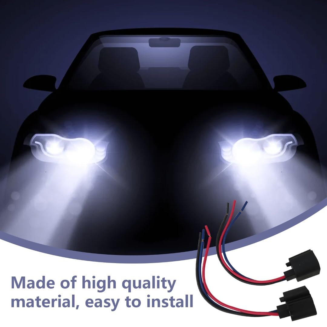 Car Head Light Bulb Connector Wiring Harness Pigtail Plug Socket Wire Female Fit For Jeep Patriot Altitude Sport Utility 4-door