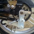 Uxcell 3 In 1 Ring Metal Motorcycle Kickstand Spring Silver Tone