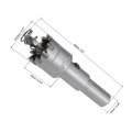 Uxcell 19 5mm Carbide Hole Cutter Tct Saws For Stainless Steel Sheet Metal High Density Tooth 2pcs