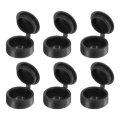 300pcs Screw Cover Caps 3mm Plastic Hinged Fold Snap Covers For Covering Head Black 