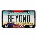 Ipick Image For Honda Civic Type R Red Racing Stripe Black Real Carbon Fiber License Plate Frame