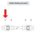 Caltric Front Drive Shaft Yoke And U-joint Kit Compatible With Polaris Rzr 570 Efi 2012 2013 2014 2015 2016