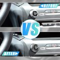 X Autohaux Headlight Switch Knob Covers Aluminum Alloy For Ford Explorer 2020-2022 Car Interior Decoration Trims Black