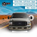 Driver Left Side Mirror Glass Assembly With Back Plate For Ford 1999-2007 F250 F350 F450 2002-2019 E150 E250 E350 E450