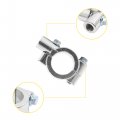 Uxcell Pair M10 X 1 25 Thread Rearview Mirror Holder Clamp Adapter For 1inch Motorcycle Handlebar Silver Tone