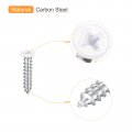 Uxcell St4x20mm White Screws Self Tapping 25pcs Flat Head Phillips Wood For Woodworking