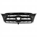 Waltyotur Front Grille Chrome Frame Black Insert To1200268 Replacement For 2005-2008 Tacoma