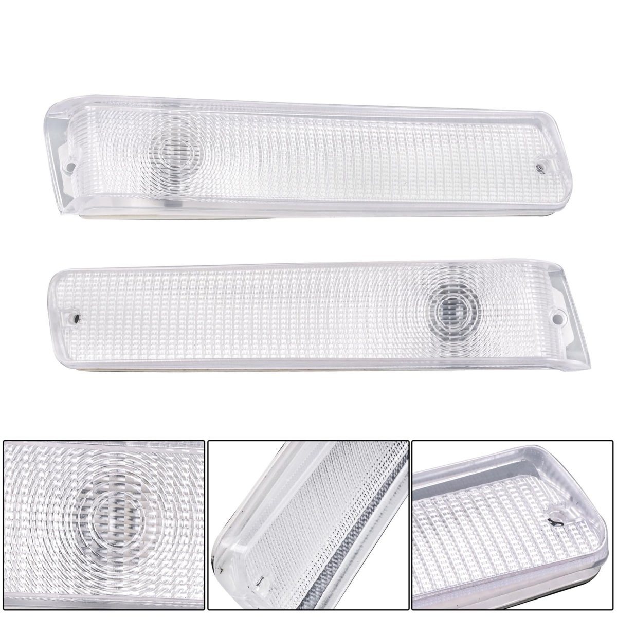 Left And Right Side Clear Lens Pair Turn Signal Lights Replacement For F150 1973-1979 Bronco 1978 1979