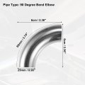 X Autohaux 2 Pcs Od 1 Inch 90 Degree Mandrel Bend Elbow Ss304 Stainless Steel Tube Exhaust Pipe For Car Modified System Piping