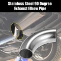 X Autohaux 2 Pcs Od 1 Inch 90 Degree Mandrel Bend Elbow Ss304 Stainless Steel Tube Exhaust Pipe For Car Modified System Piping