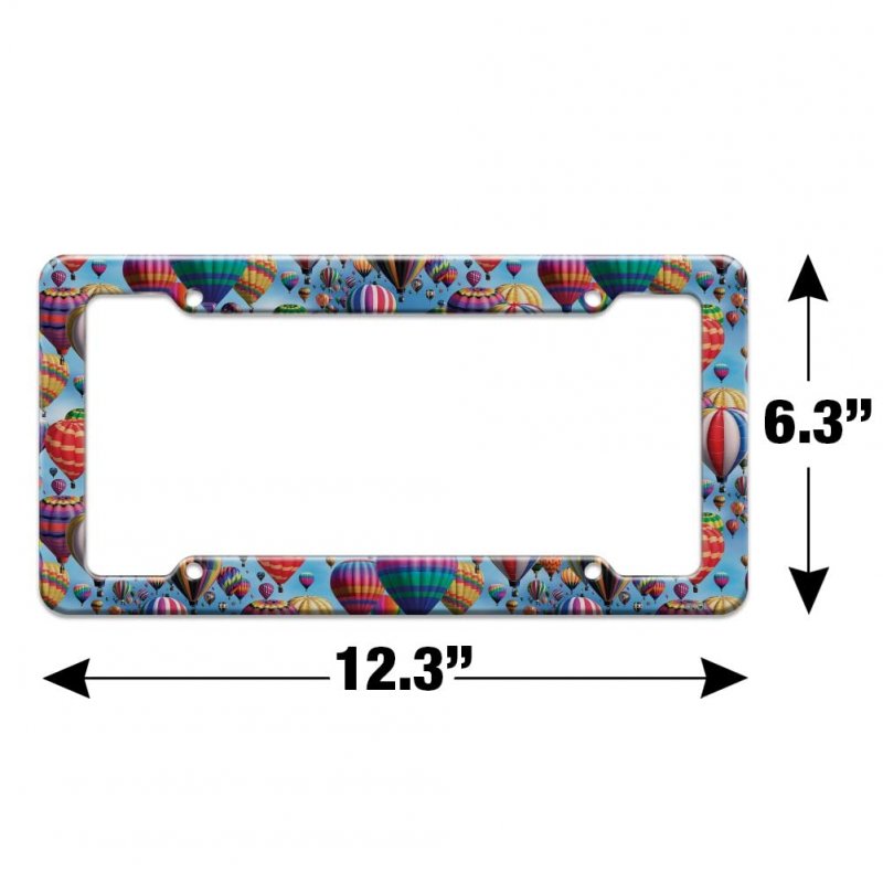 Hot Air Balloons Pattern License Plate Tag Frame