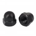 Uxcell Acorn Hex Cap Nuts 10pcs M12 Dome Carbide Steel Hexagon Decorative Nut For Screws Bolts Black