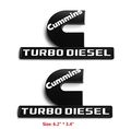 Yoaoo 2x Oem Black Dodge Cummins Turbo Diesel Emblem Badge For Ram 2500 3500 Fender Matte White