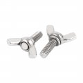 Uxcell A16060600ux0201 Screw M6 1mm Pitch 304 Stainless Steel Wing Butterfly Thumb Metric 5pcs