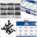 Villcase 1 Box 450pcs Cross Recessed Tapping Wood Screw The Metal Short Hair Miniature Kits Household Self Drilling