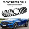 Topteng Front Bumper Grille With Emblem Fit For Benz Glc Class W253 X253 Glc300 Glc350 2015-2019 Camera Hole