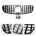 Topteng Front Bumper Grille With Emblem Fit For Benz Glc Class W253 X253 Glc300 Glc350 2015-2019 Camera Hole