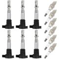 Ignition Coil Packs And Iridium Spark Plugs For Volkswagen Beetle Passat Jetta Golf 1 8l L4 Audi A3 A4 S3 Tt Turbocharged Uf411