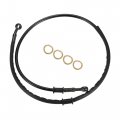 1 Set 100cm 39 37 Motorcycle Braided Brake Clutch Oil Hoses Line Pipe Throttle Gas Fuel Black For Atv Dirt Bike 