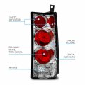 Amerilite For 2003-2019 Chevy Express Gmc Savana Van Crystal Chrome Taillights Assembly W Brake Lamps Replacement Set Passenger