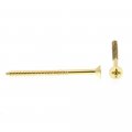 Prime-line Wood Screw Flat Head Phillips 12 X 3 In Solid Brass Pack Of 15